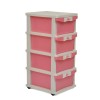 Nilkamal Chester 24 (Pink) Series Plastic 4 Drawer Cabinet